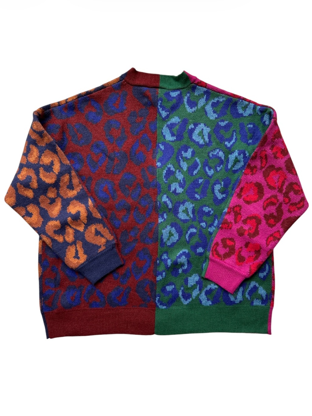 FARM Rio Mixed Ikat Leopard Button Front Cardigan NWT Size XL - Picture 5 of 8